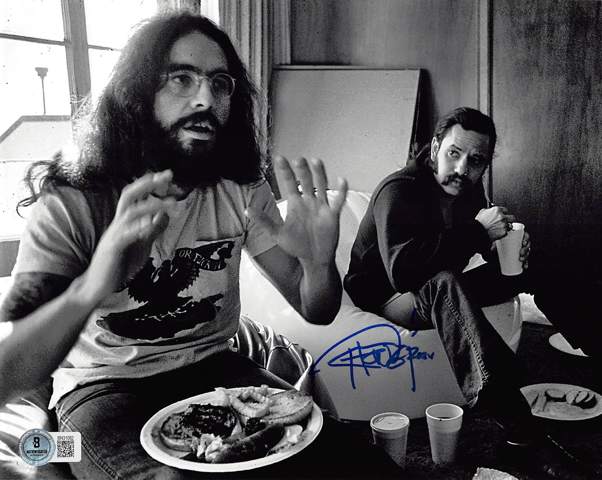 Tommy Chong Cheech & Chong Signed 8x10 Horizontal Photo w/ Blue Sig BAS 6 - Image 2