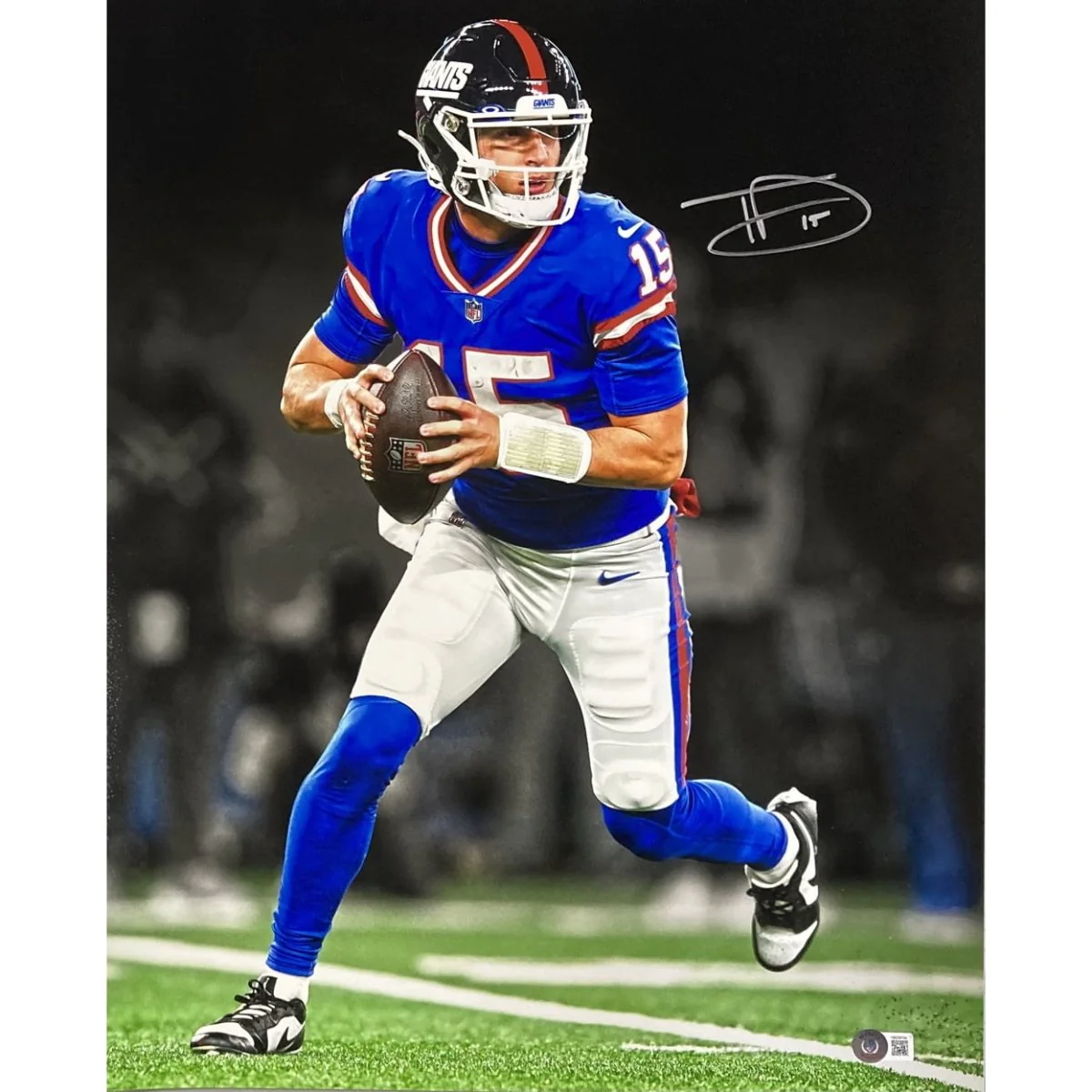 Tommy Devito Signed 16x20 New York Giants Scream Photo BAS ITP - Image 4