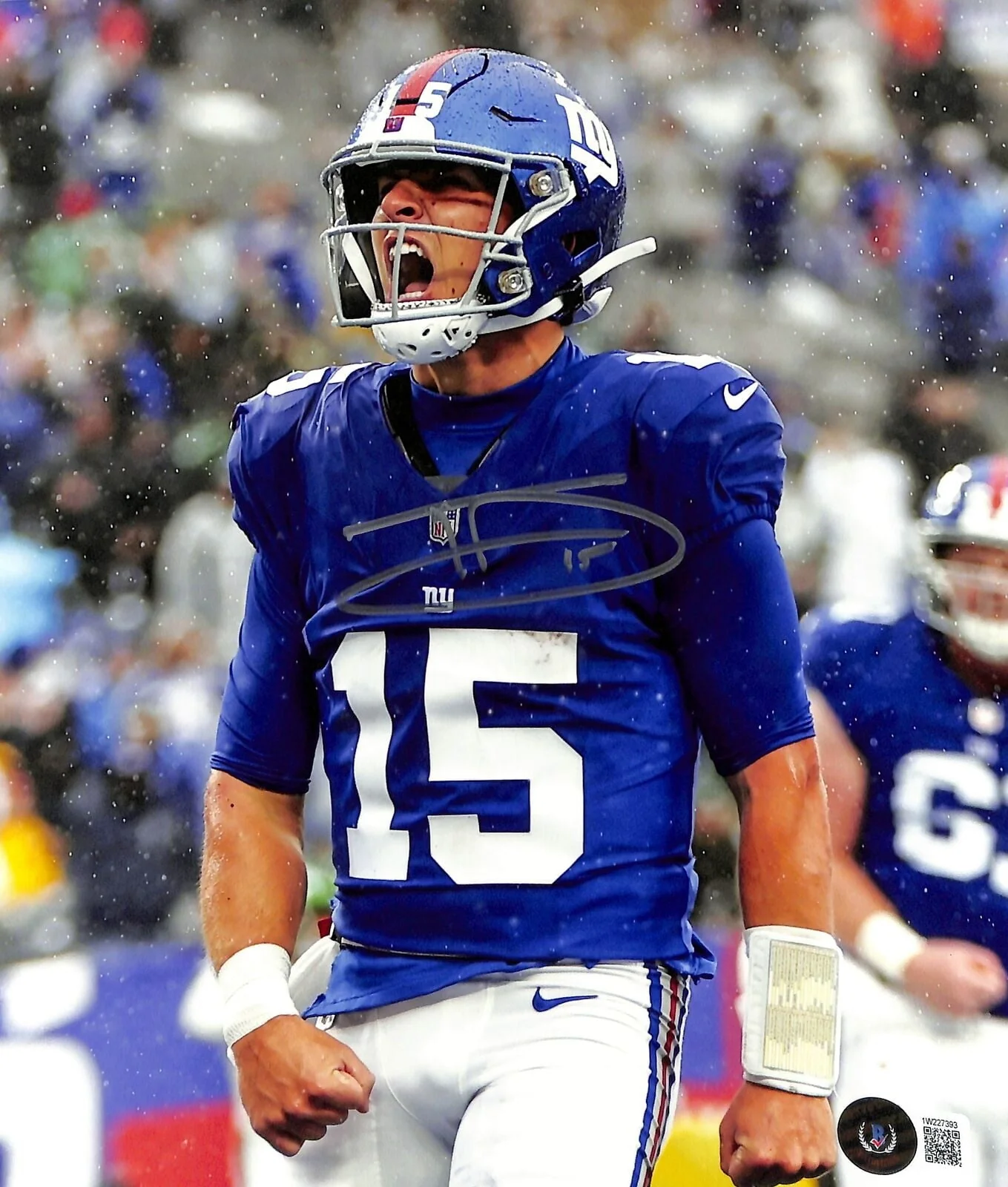 Tommy Devito Signed 8x10 New York Giants Scream Photo BAS ITP - Image 3