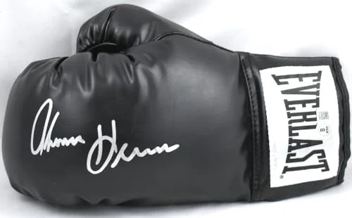 Tommy Hearns Autographed Black Everlast Boxing Glove *Left - Beckett W Hologram - Image 7