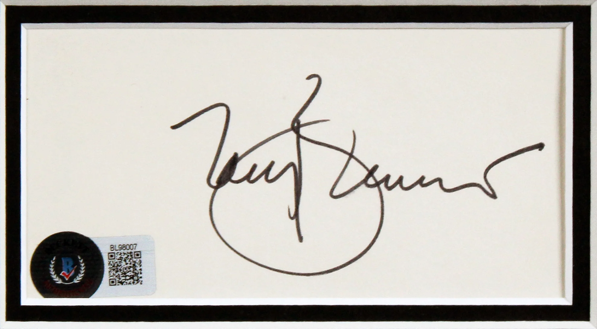 Tony Bennett Authentic Signed 3x5 Index Card Framed Display BAS #BL98007 - Image 3