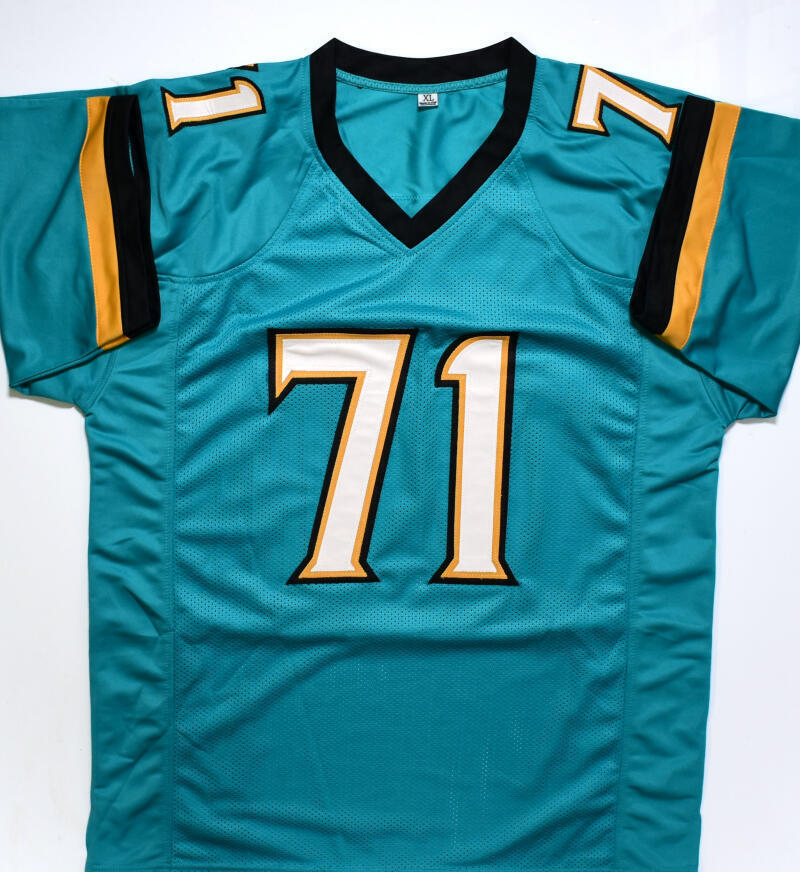 Tony Boselli Autographed Teal Pro Style Jersey w/ HOF - Beckett W Hologram - Image 3