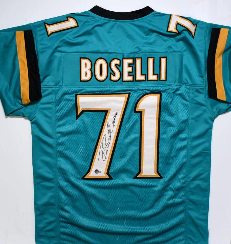 Tony Boselli Autographed Teal Pro Style Jersey w/ HOF - Beckett W Hologram - Image 8