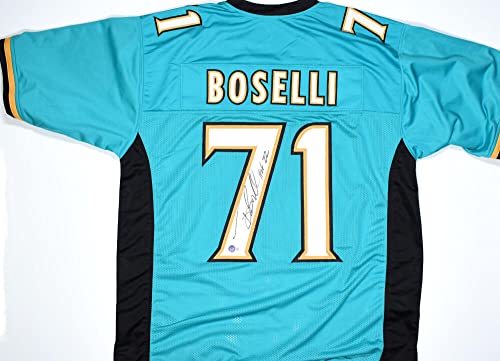 Tony Boselli Autographed Teal Pro Style Jersey w/ HOF - Beckett W Hologram - Image 6