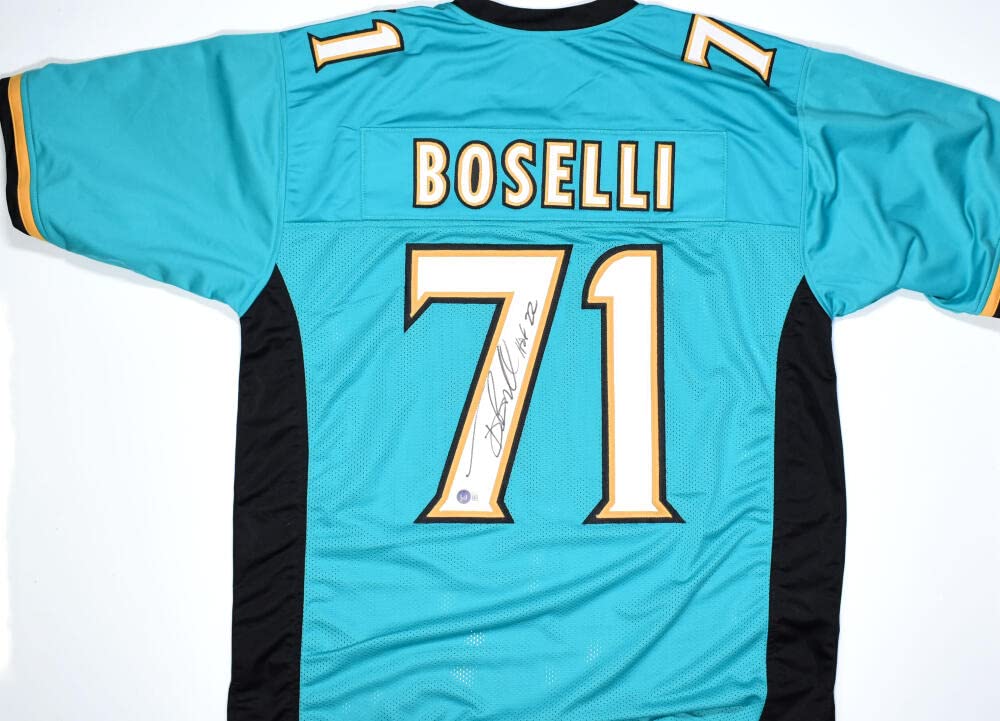 Tony Boselli Autographed Teal Pro Style Jersey w/ HOF - Beckett W Hologram - Image 7