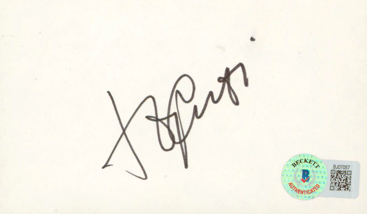 Tony Curtis Some Like It Hot Authentic Signed 3x5 Index Card BAS #BJ07057 - Image 2