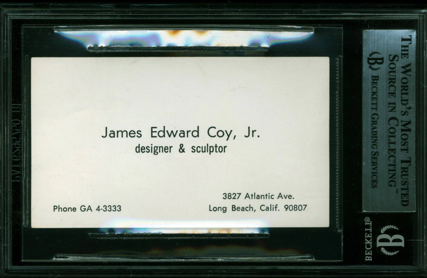 Tony Curtis Some Like It Hot Authentic Signed Business Card BAS Slabbed - Image 3