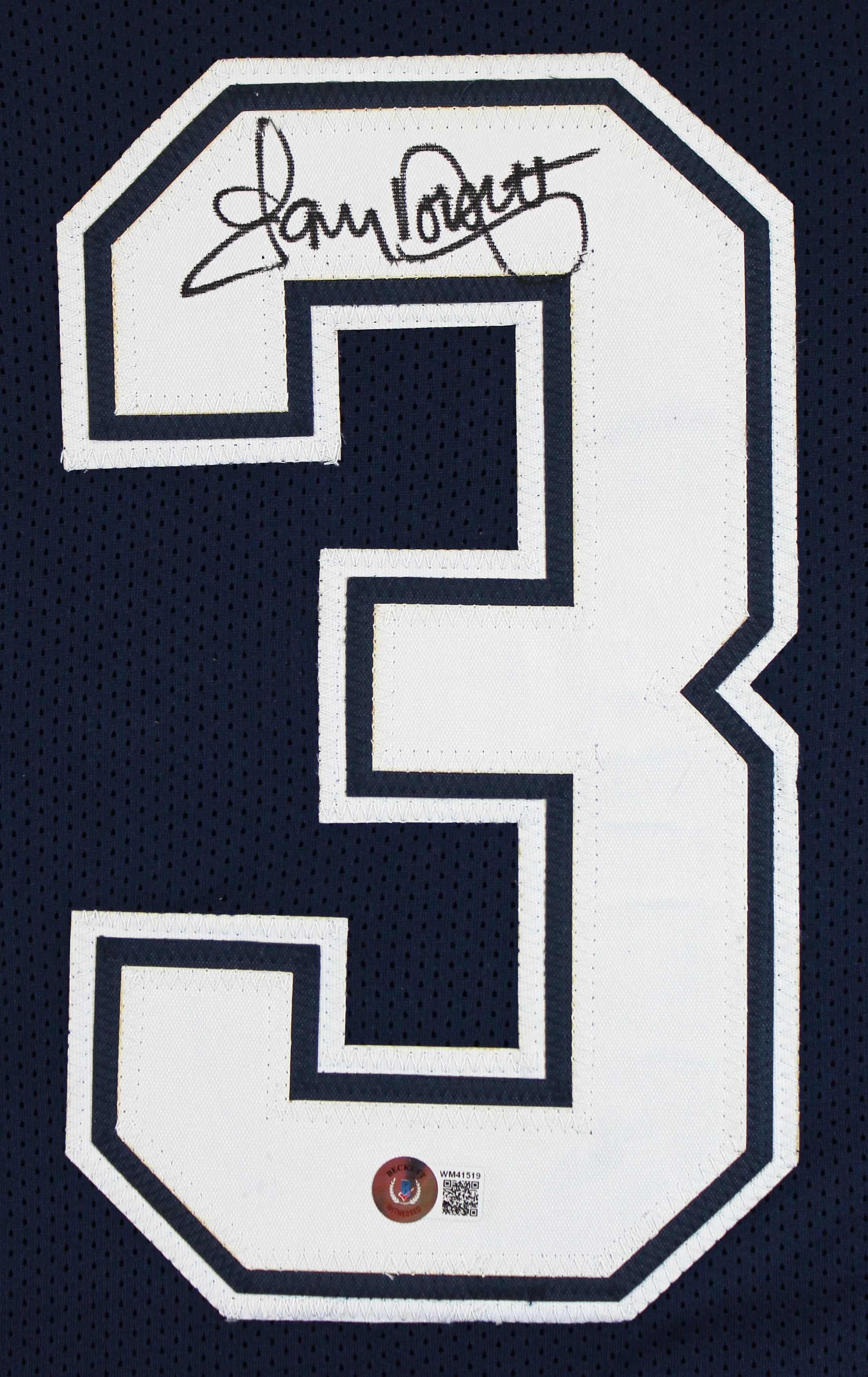 Tony Dorsett Authentic Signed Navy Blue Pro Style Jersey BAS Witnessed - Image 3