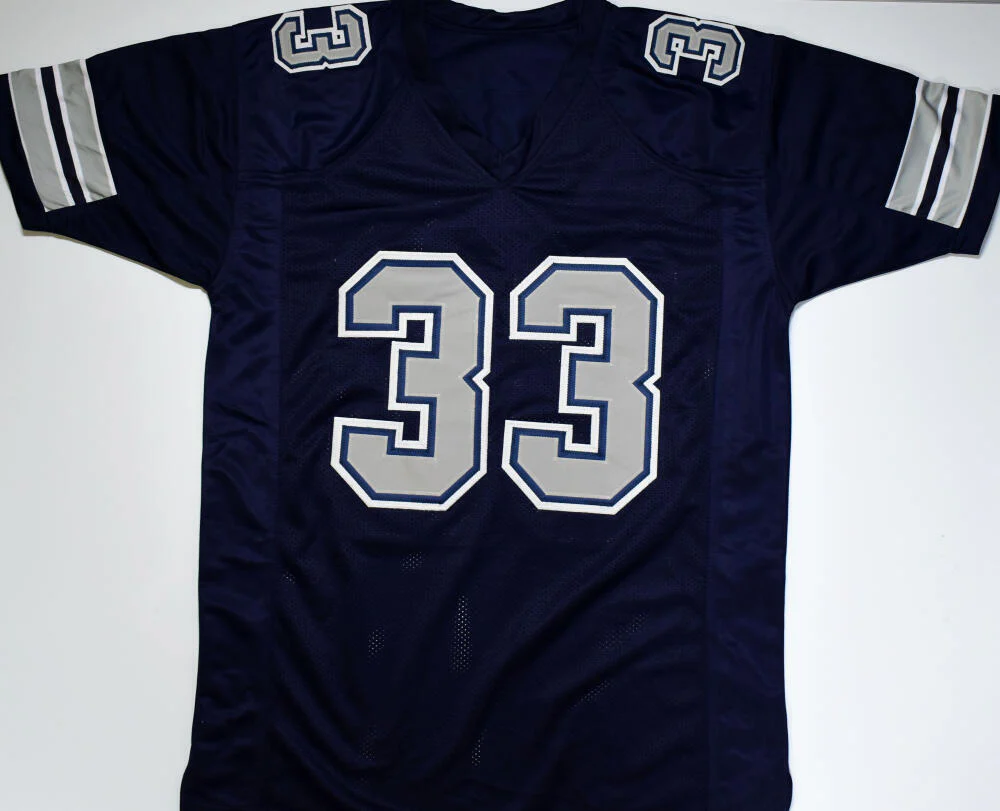 Tony Dorsett Autographed Blue/Grey Pro Style Jersey w/ 2 Stats - Beckett W Holo - Image 3