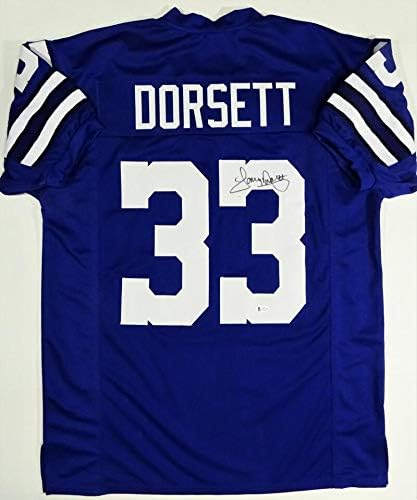 Tony Dorsett Autographed Blue Pro Style Jersey - Beckett W Auth *R3 - Image 5