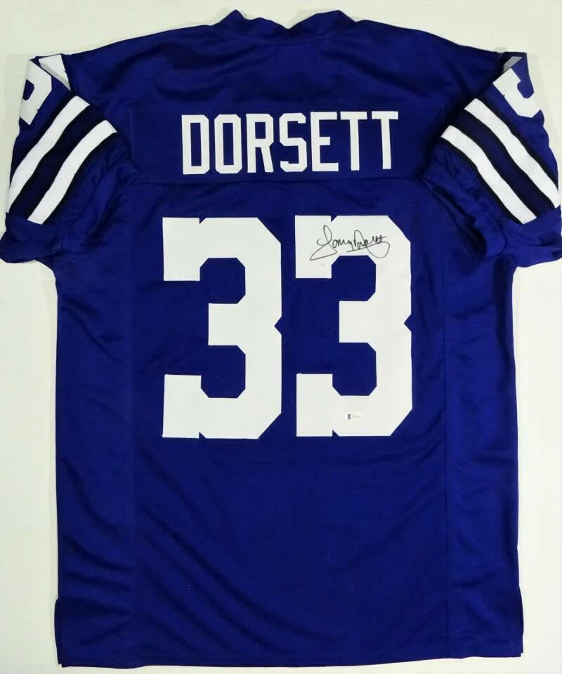 Tony Dorsett Autographed Blue Pro Style Jersey - Beckett W Auth *R3 - Image 8