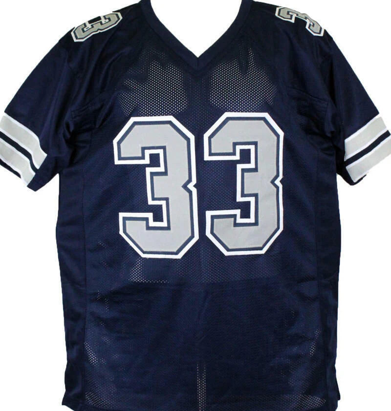 Tony Dorsett Autographed Blue Pro Style Jersey w/5 Stats- Beckett W Hologram - Image 4