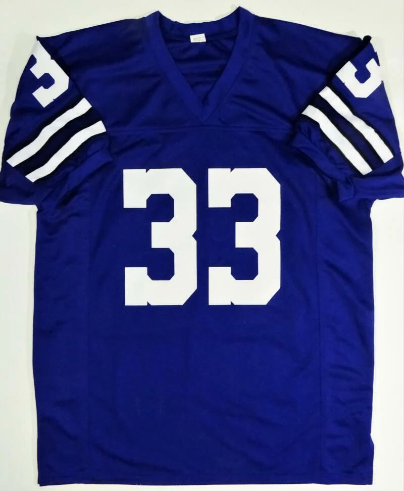 Tony Dorsett Autographed Blue Pro Style Jersey w/ HOF- Beckett W Auth *R3 - Image 3