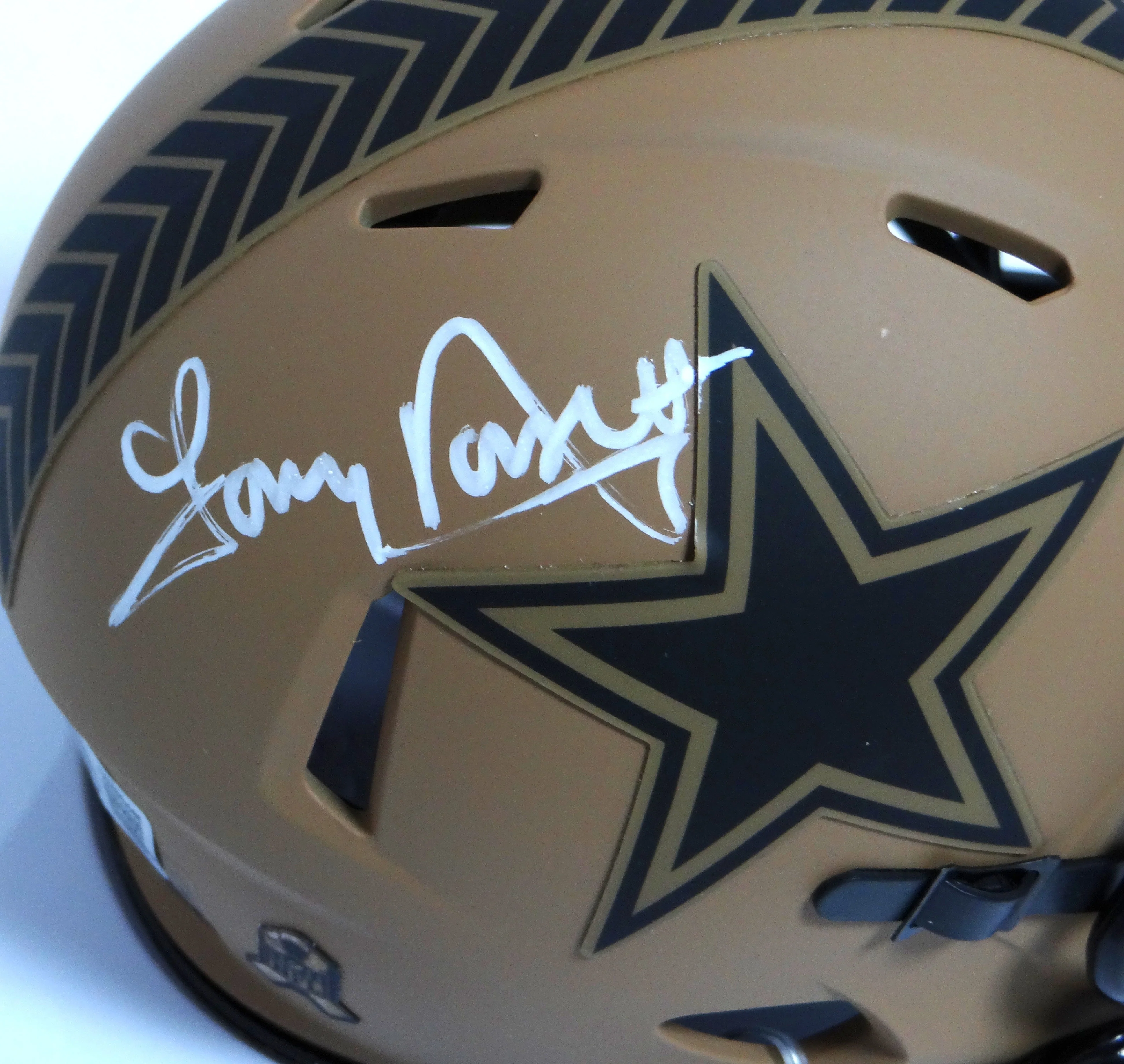 Tony Dorsett Autographed Cowboys 2023 STS Speed Mini Helmet-Beckett W Holo - Image 2