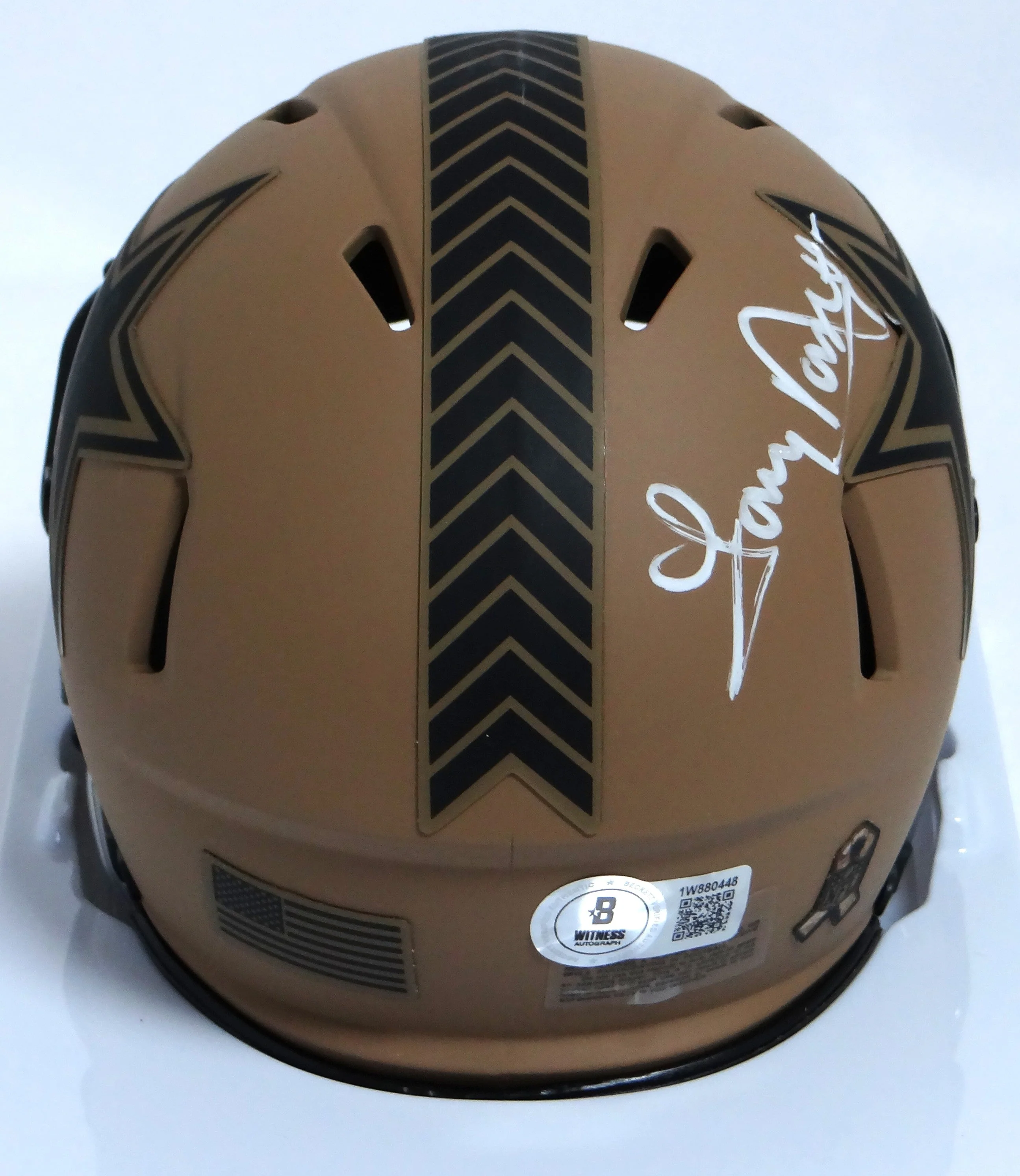 Tony Dorsett Autographed Cowboys 2023 STS Speed Mini Helmet-Beckett W Holo - Image 3