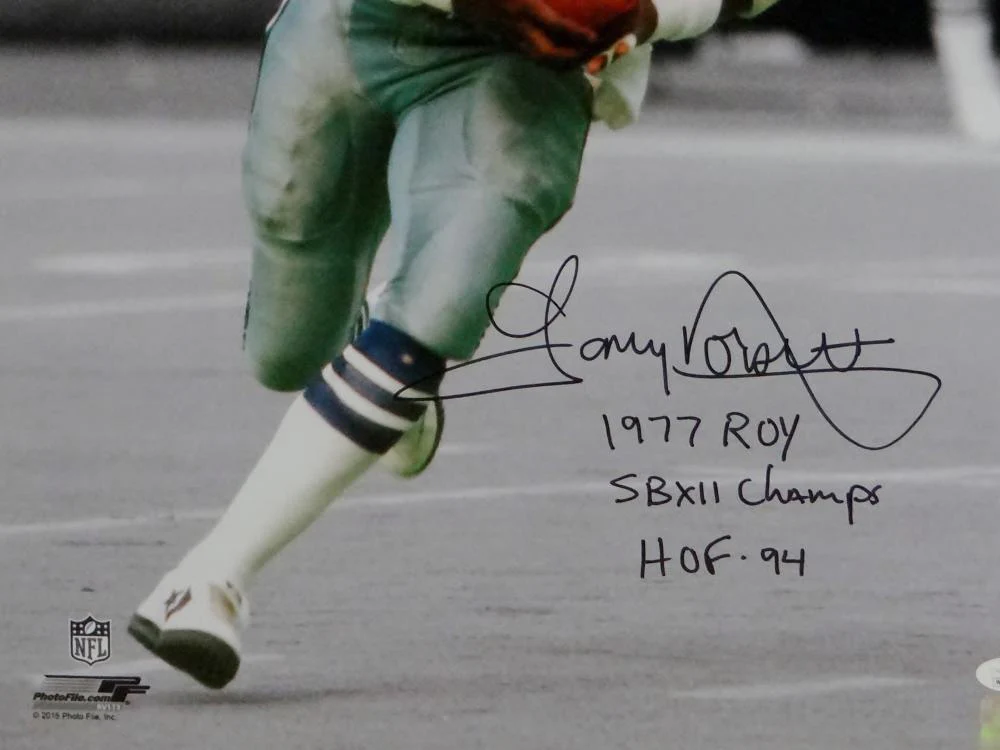 Tony Dorsett Signed Cowboys 16x20 PF BW & Color Photo w/ 3 Insc- JSA W *1977 ROY - Image 2