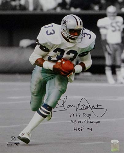 Tony Dorsett Signed Cowboys 16x20 PF BW & Color Photo w/ 3 Insc- JSA W *1977 ROY - Image 3
