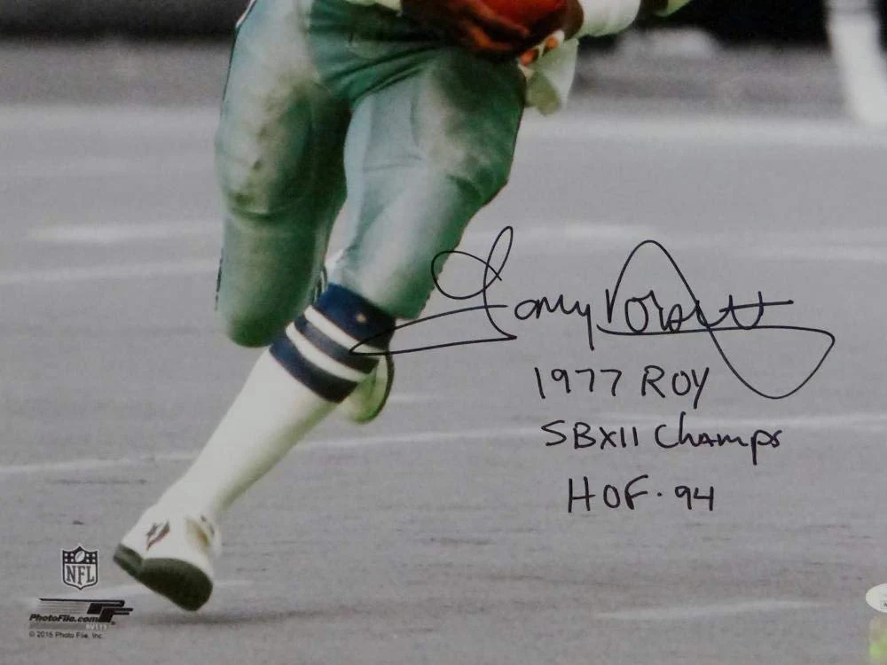 Tony Dorsett Signed Cowboys 16x20 PF BW & Color Photo w/ 3 Insc- JSA W *1977 ROY - Image 4