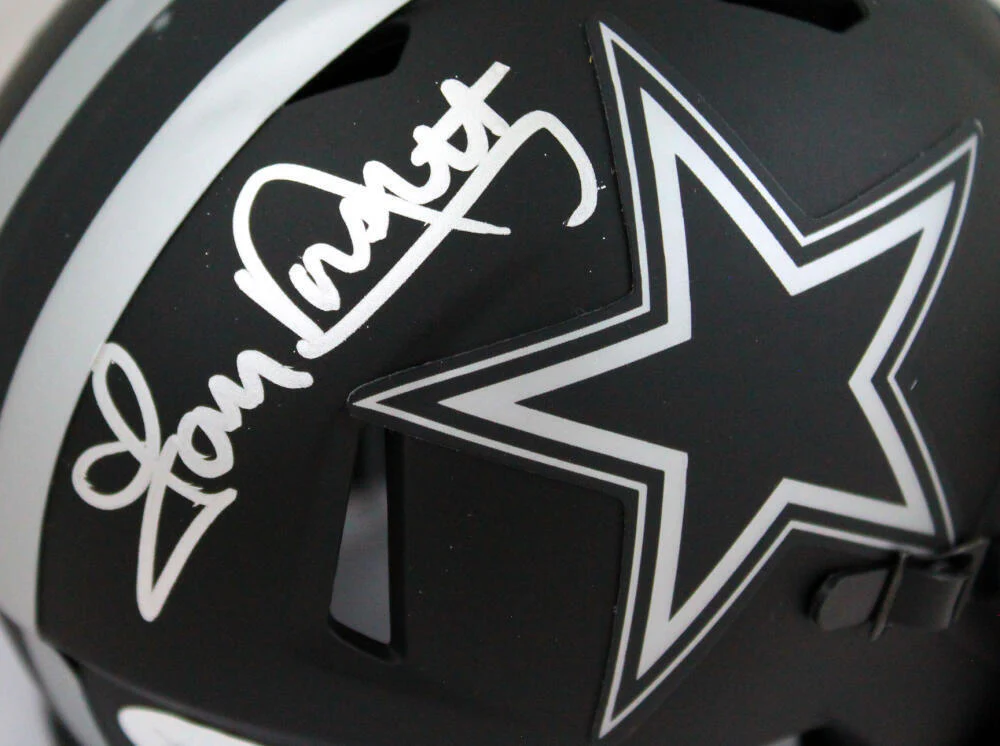Tony Dorsett Autographed Dallas Cowboys Eclipse Mini Helmet-JSA W *Silver - Image 2