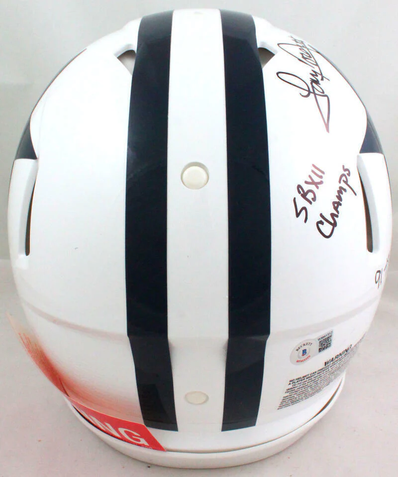 Tony Dorsett Signed Cowboys F/S 60-63 TB Speed Authentic Helmet w/5 Insc-Beckett - Image 6
