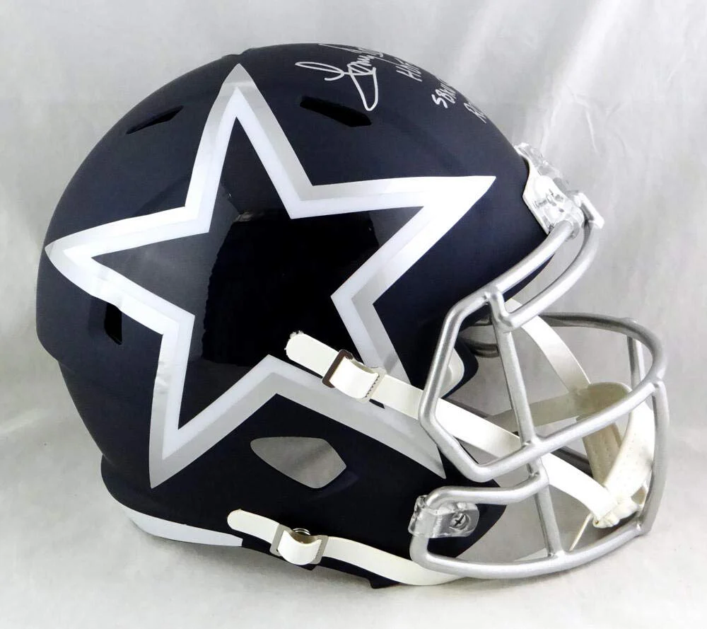Tony Dorsett Signed Dallas Cowboys F/S AMP Helmet w/ 3 Insc - Beckett W Auth - Image 4