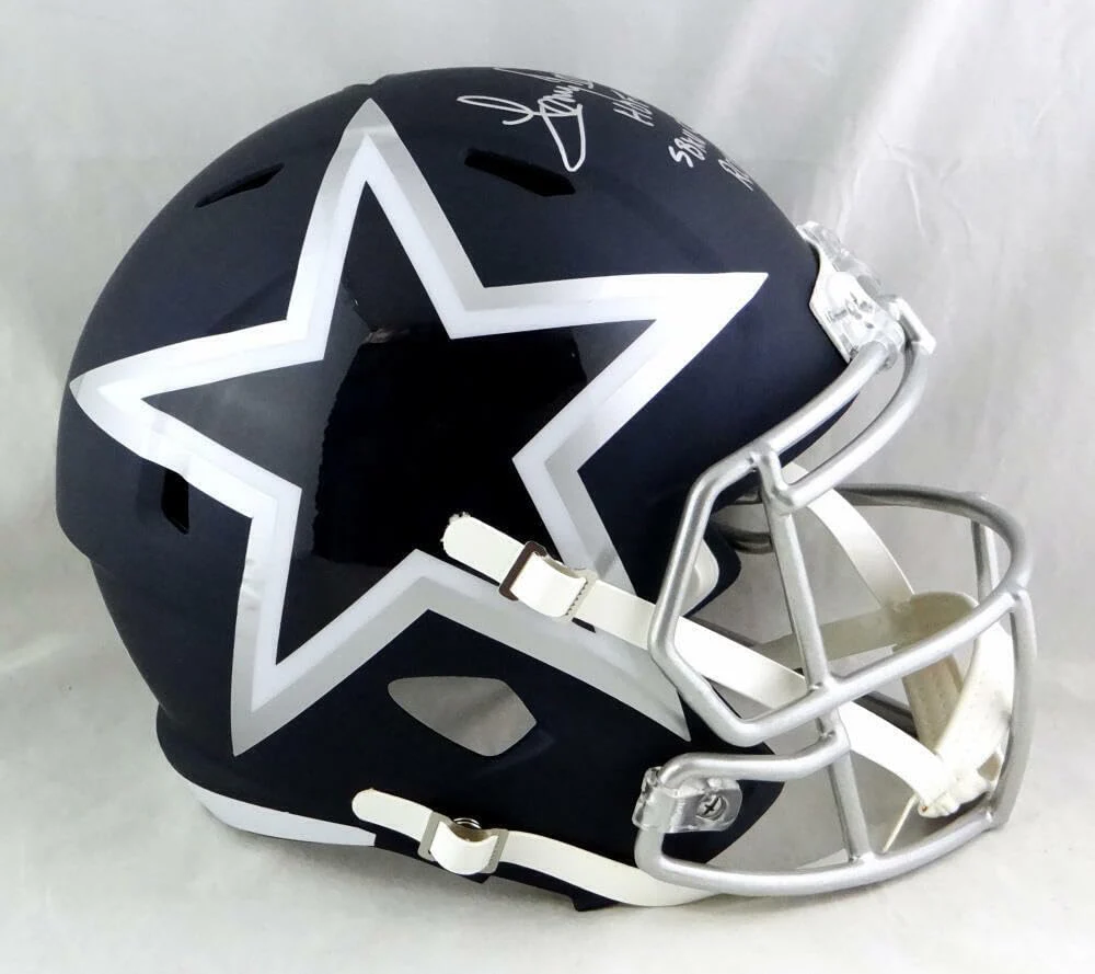 Tony Dorsett Signed Dallas Cowboys F/S AMP Helmet w/ 3 Insc - Beckett W Auth - Image 7