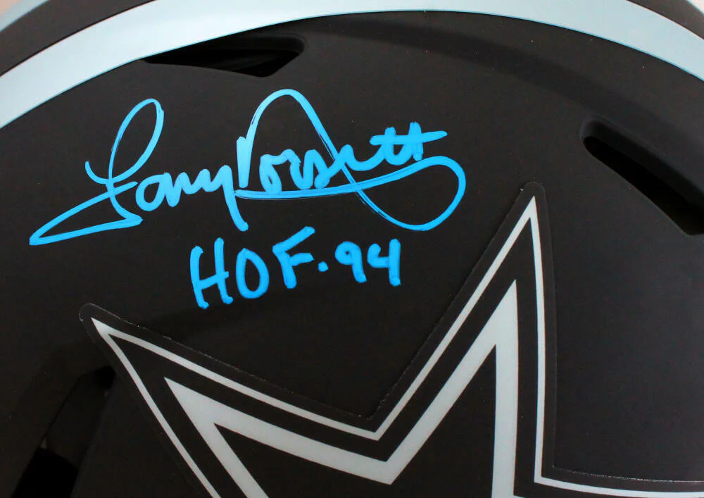 Tony Dorsett Signed Cowboys F/S Eclipse Speed Authentic Helmet w/HOF-BAW Holo - Image 2