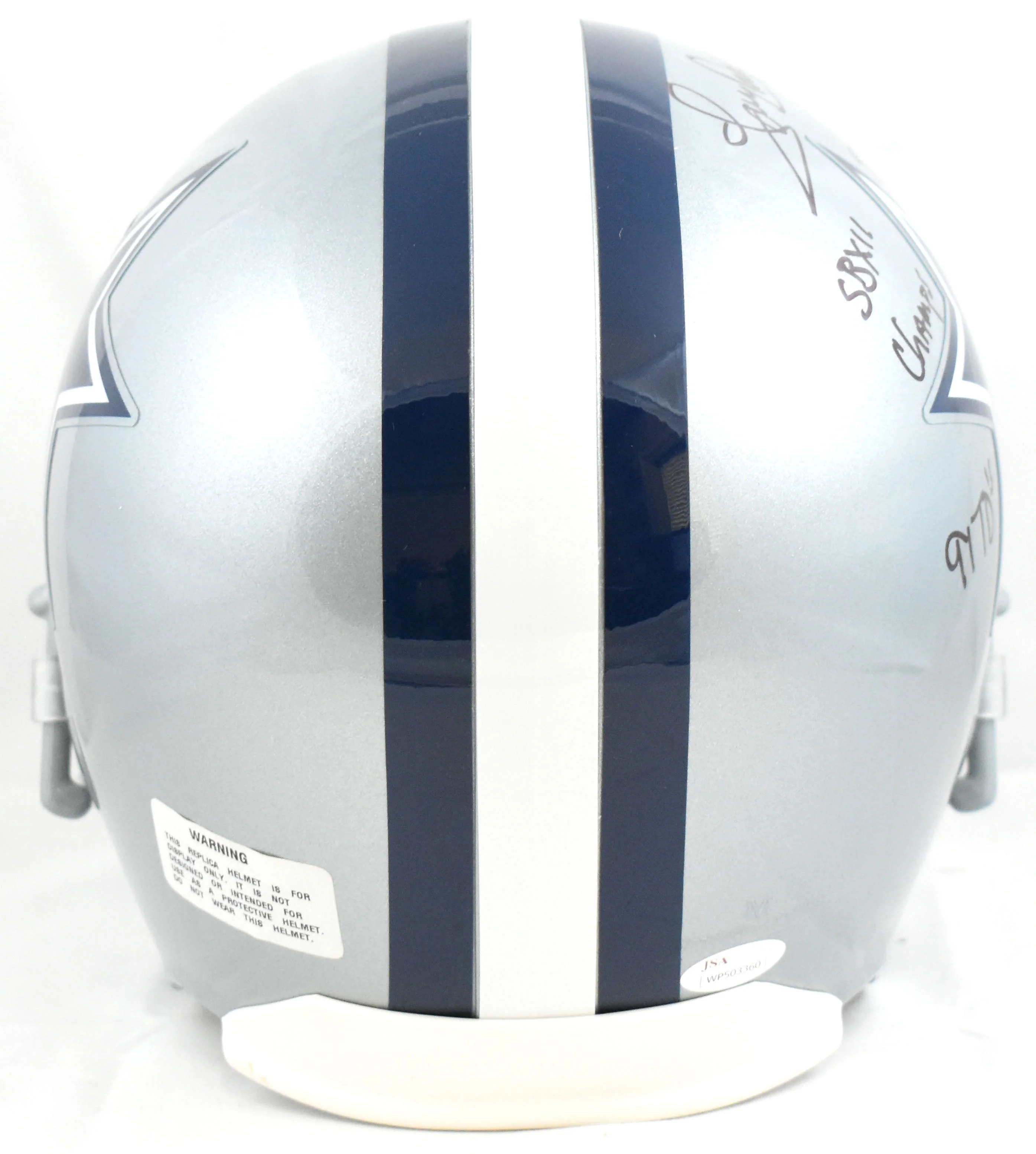 Tony Dorsett Autographed Dallas Cowboys F/S Helmet 5 Stats - JSA W *Black - Image 6