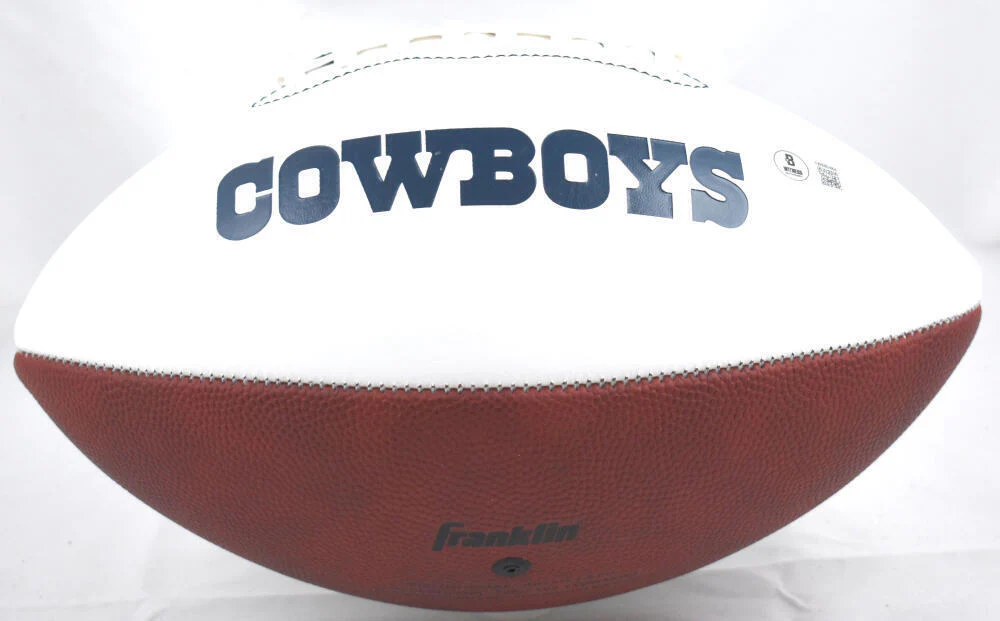 Tony Dorsett Autographed Dallas Cowboys Logo Football- Beckett W Hologram *Black - Image 3