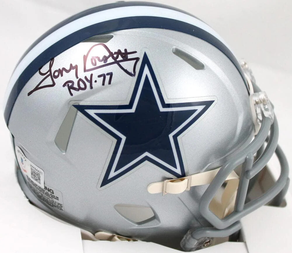 Tony Dorsett Autographed Dallas Cowboys Speed Mini Helmet w/ROY-Beckett W Holo - Image 7