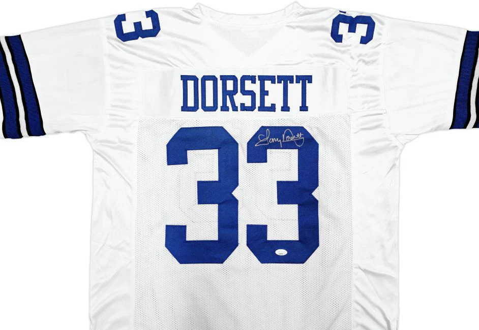Tony Dorsett Dallas Signed White Football Jersey JSA - Image 3