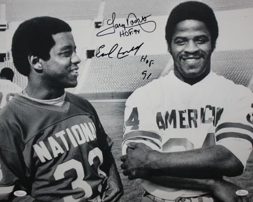 Tony Dorsett Earl Campbell Autographed HOF 16x20 B&W Photo - JSA W Auth - Image 6