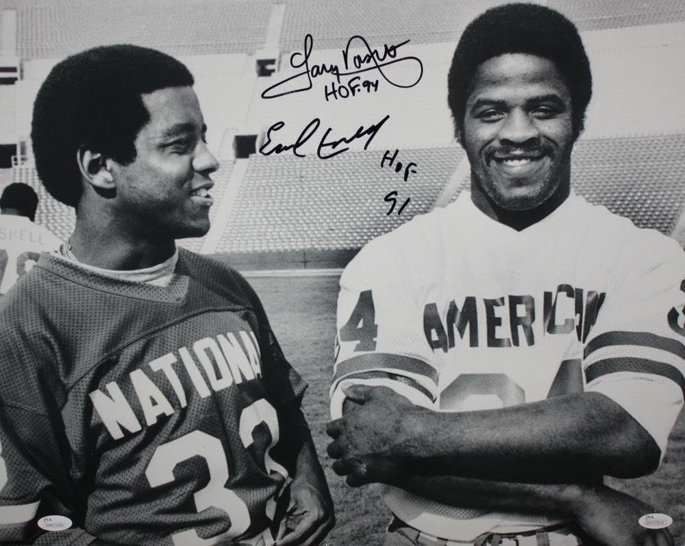 Tony Dorsett Earl Campbell Autographed HOF 16x20 B&W Photo - JSA W Auth - Image 7