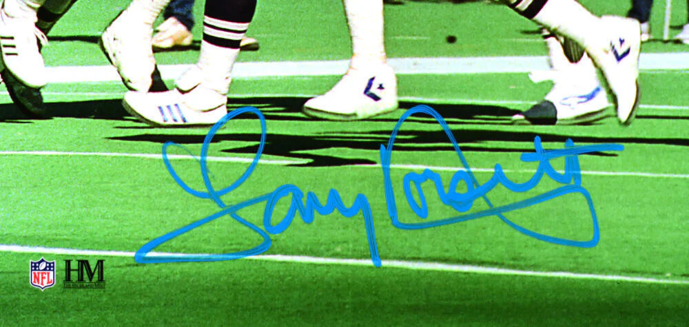 Tony Dorsett Signed Cowboys 8x10 Running V. Eagles Photo-Beckett W Holo *Lt.Blue - Image 2