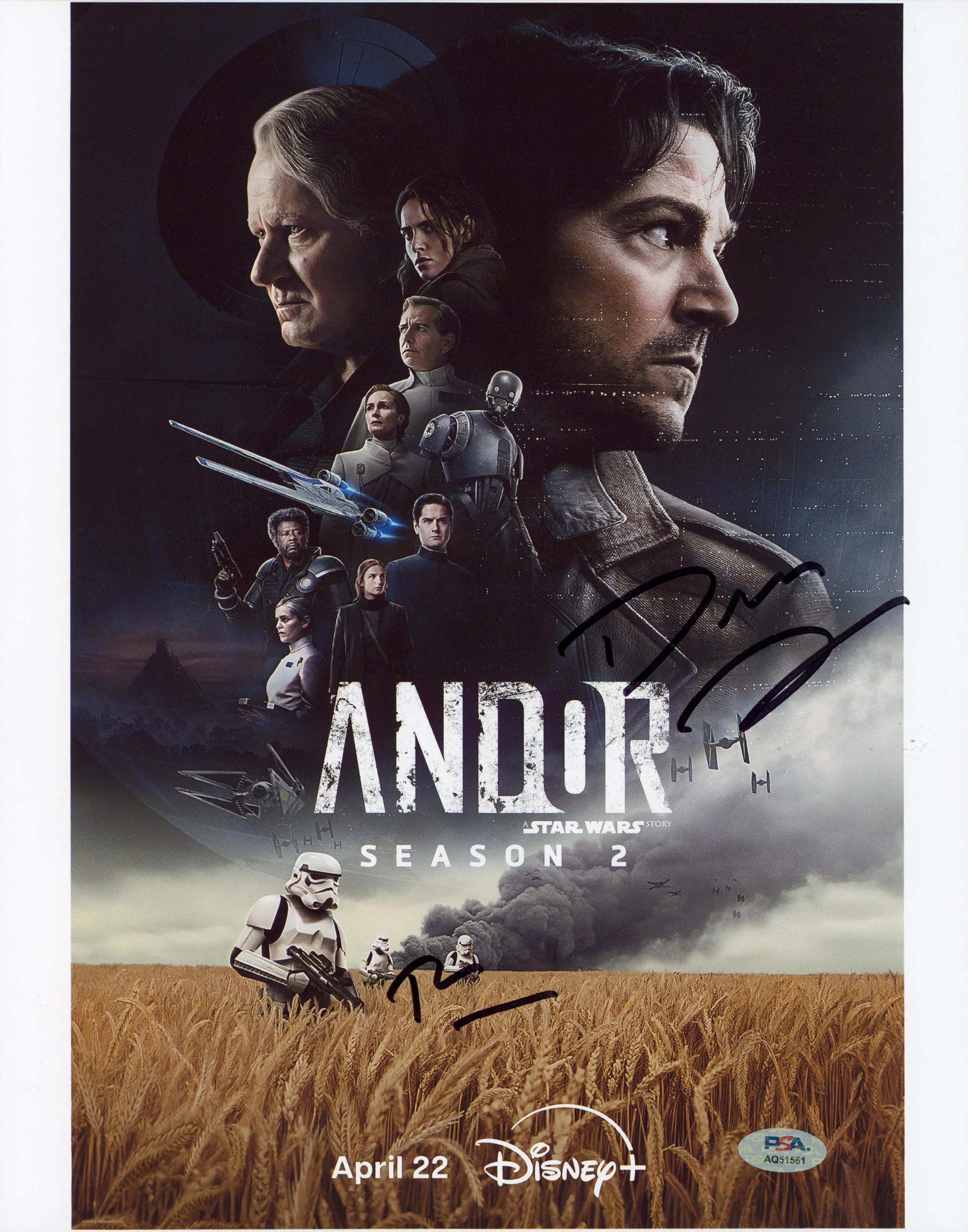 Tony Gilroy & Dan Gilroy Star Wars Andor Signed 11x14 Photo PSA/DNA #AQ51561 - Image 2