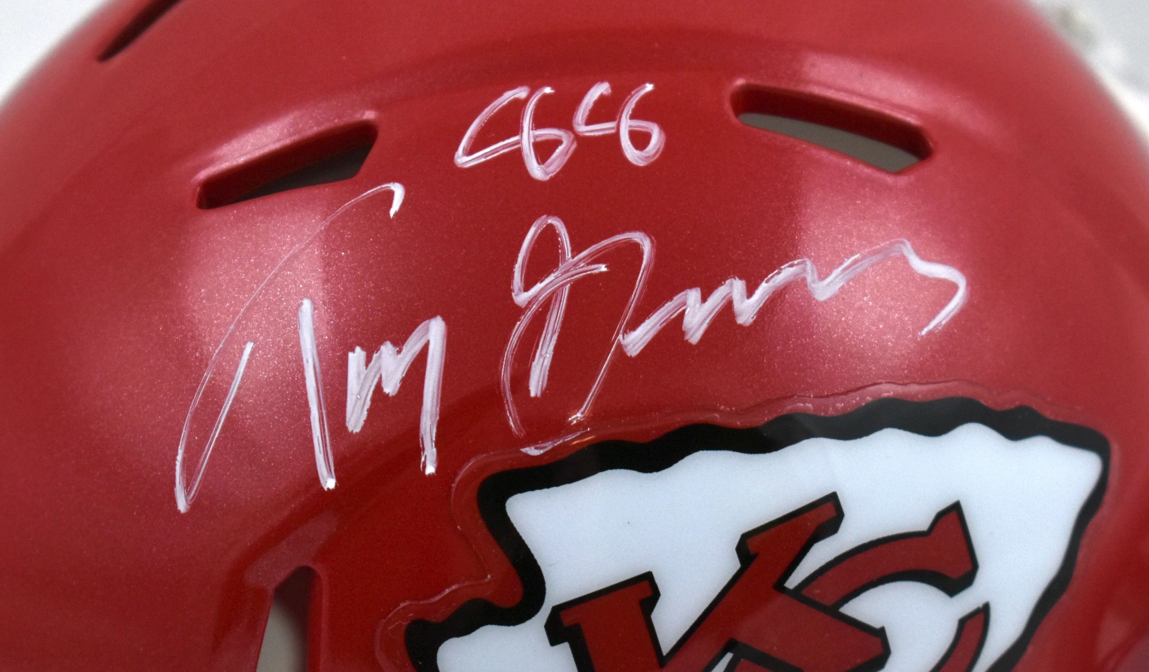 Tony Gonzalez Signed Kansas City Chiefs Speed Mini Helmet - Beckett W Hologram - Image 2