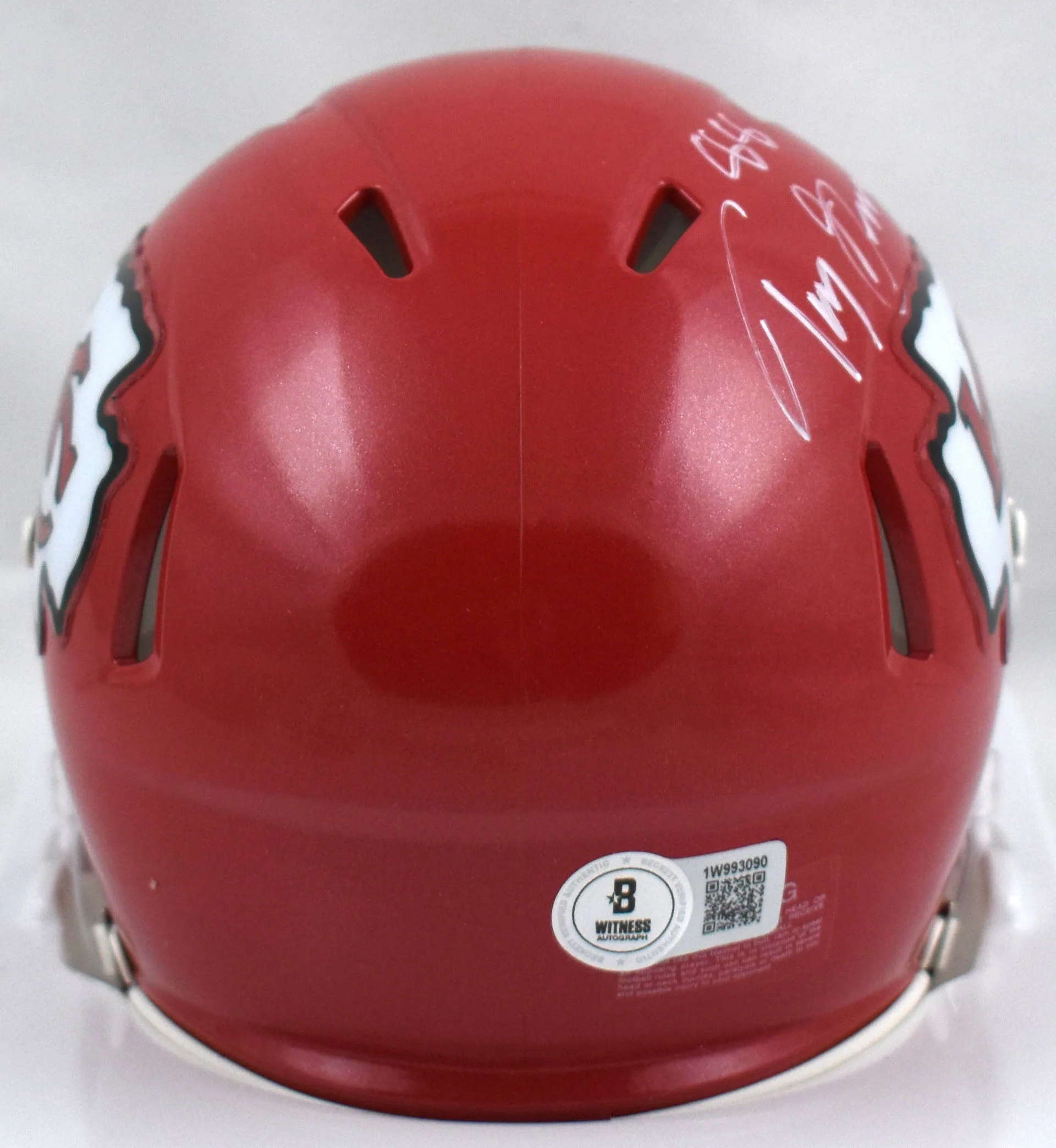 Tony Gonzalez Signed Kansas City Chiefs Speed Mini Helmet - Beckett W Hologram - Image 3