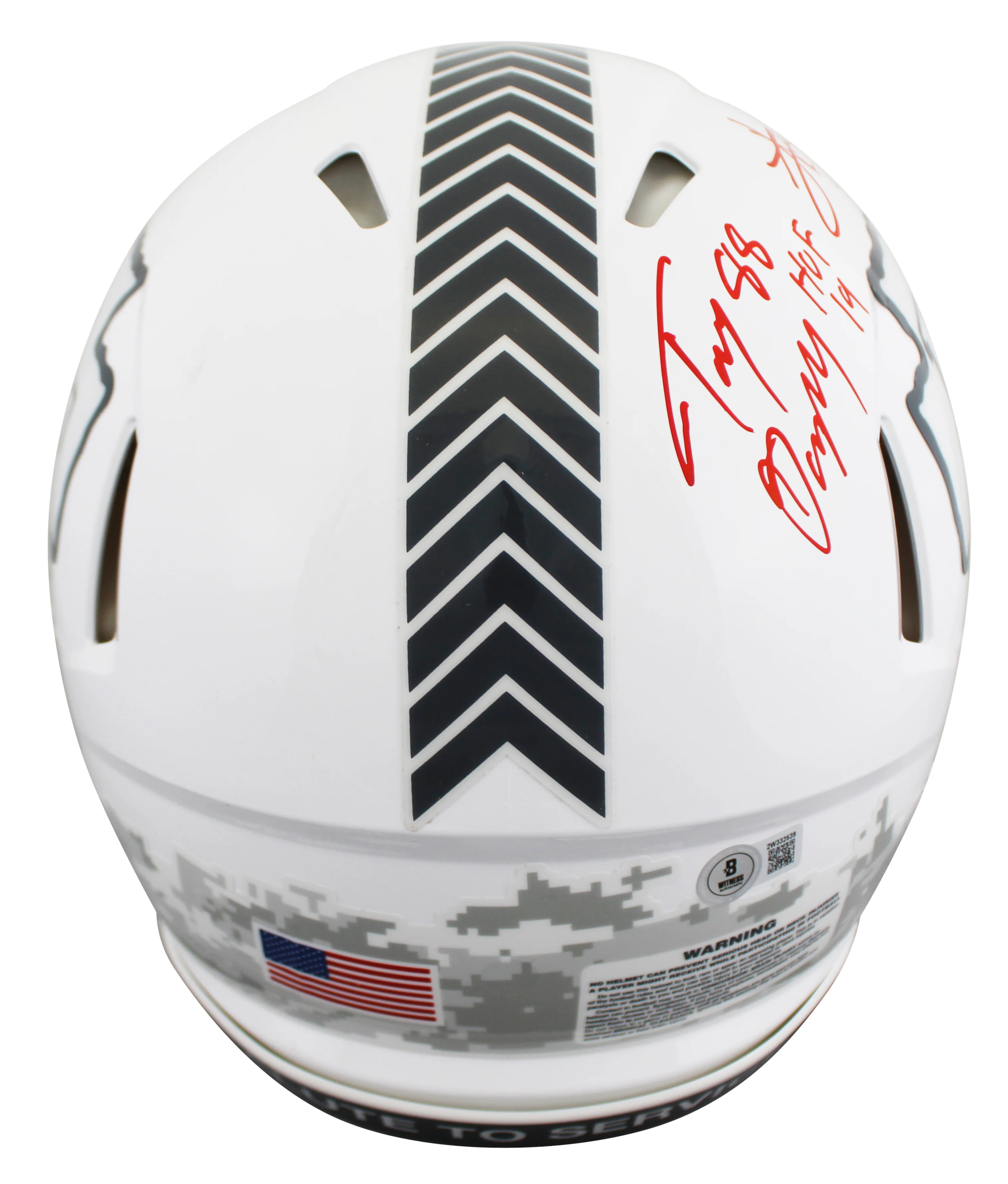 Tony Gonzalez & Travis Kelce Signed STS III F/S Speed Proline Helmet W/ Case BAS - Image 4