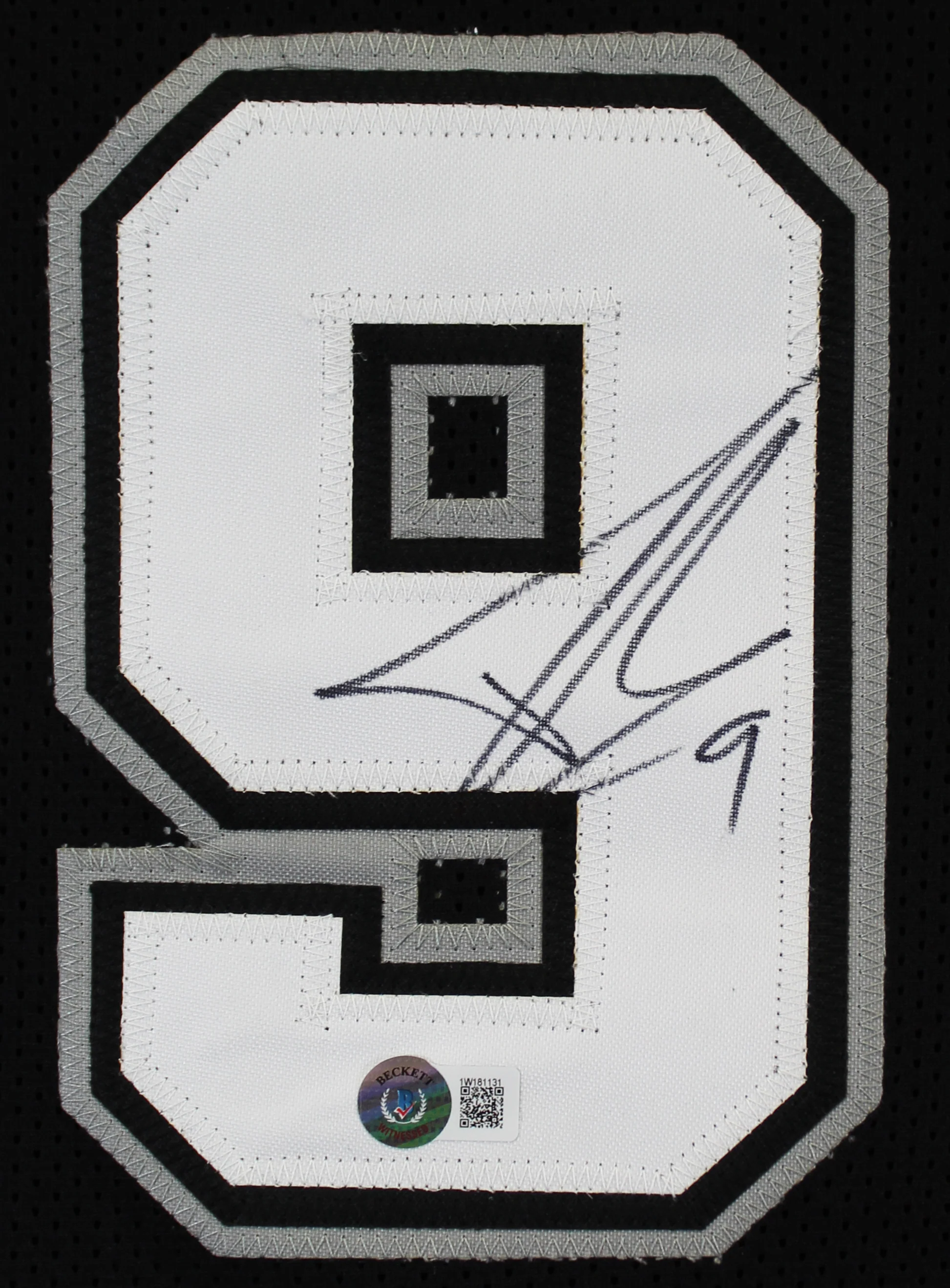 Tony Parker Authentic Signed Black Pro Style Jersey Autographed BAS Witnessed - Image 3