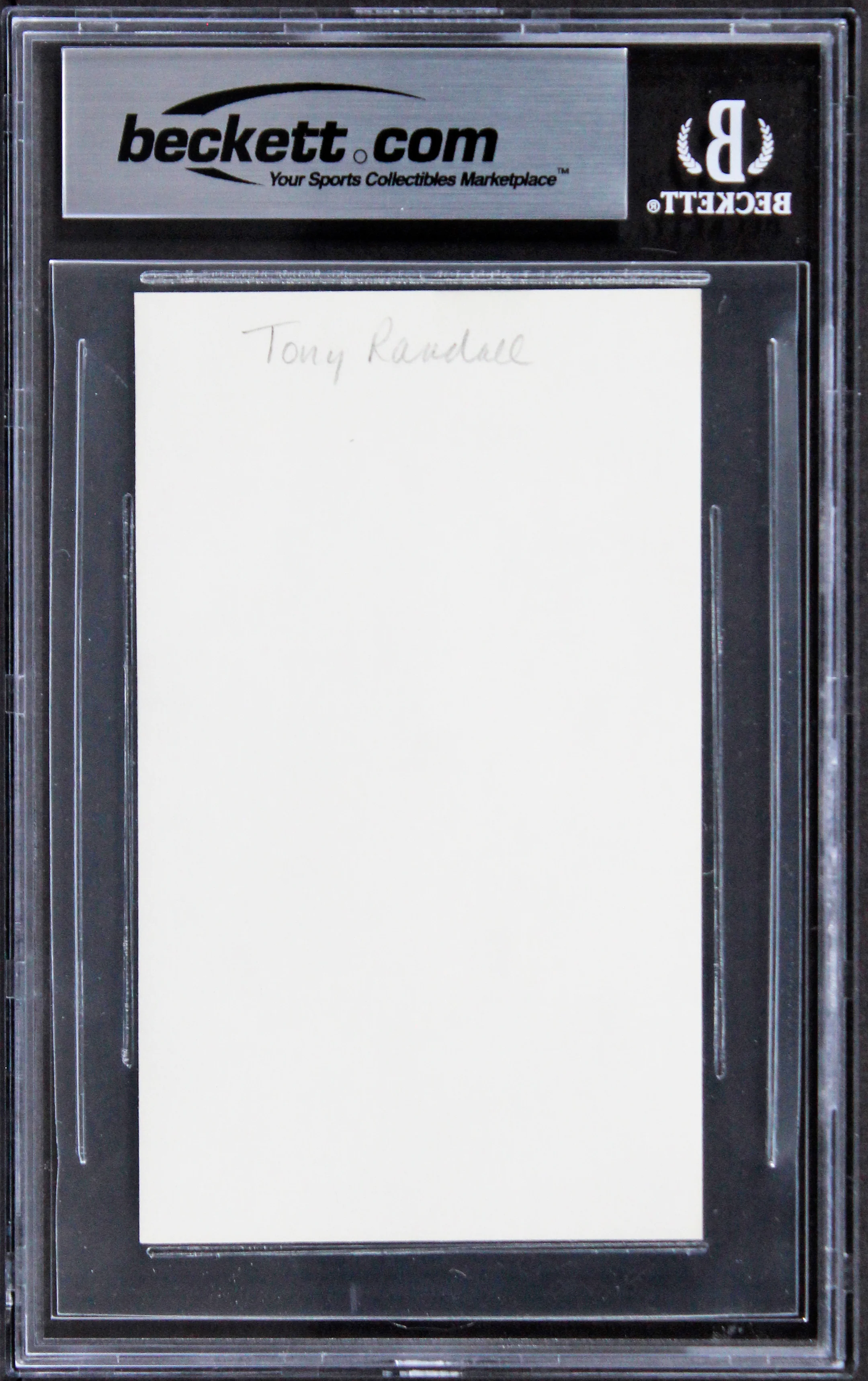 Tony Randall The Odd Couple Authentic Signed 3x5 Index Card BAS Slabbed 3 - Image 3