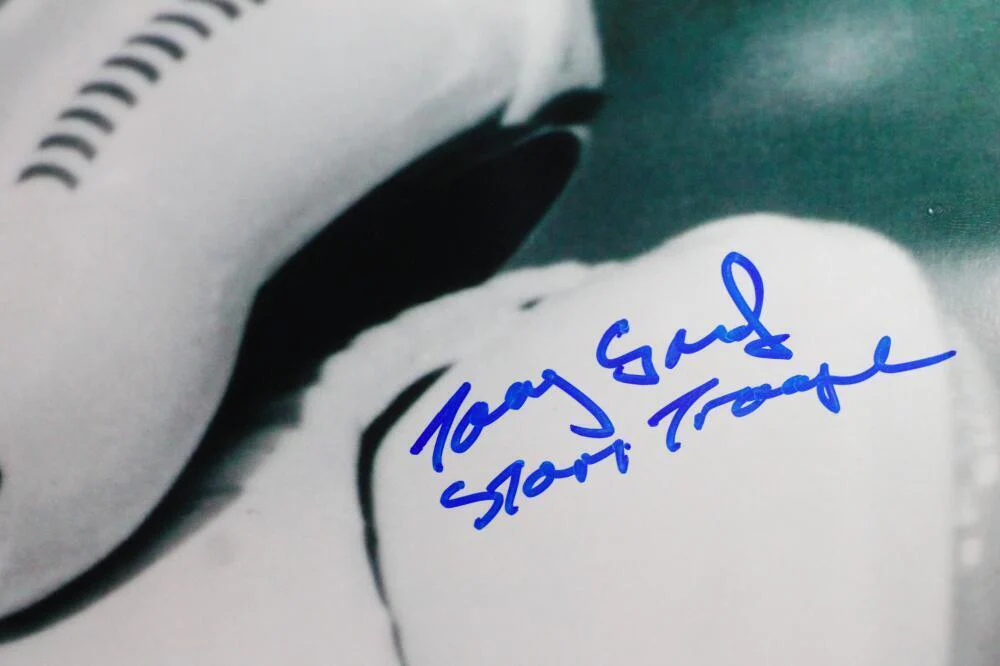Tony Smart Autographed Firing Gun 16x20 Photo w/ Stormtrooper - JSA Auth *Blue - Image 2