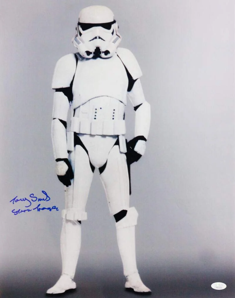 Tony Smart Autographed Full Body 16x20 Photo w/ Stormtrooper - JSA Auth *Blue - Image 4