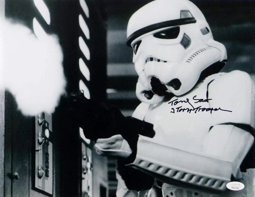 Tony Smart Autographed 11x14 Firing Gun Photo w/ Stormtrooper - JSA Auth *Black - Image 4