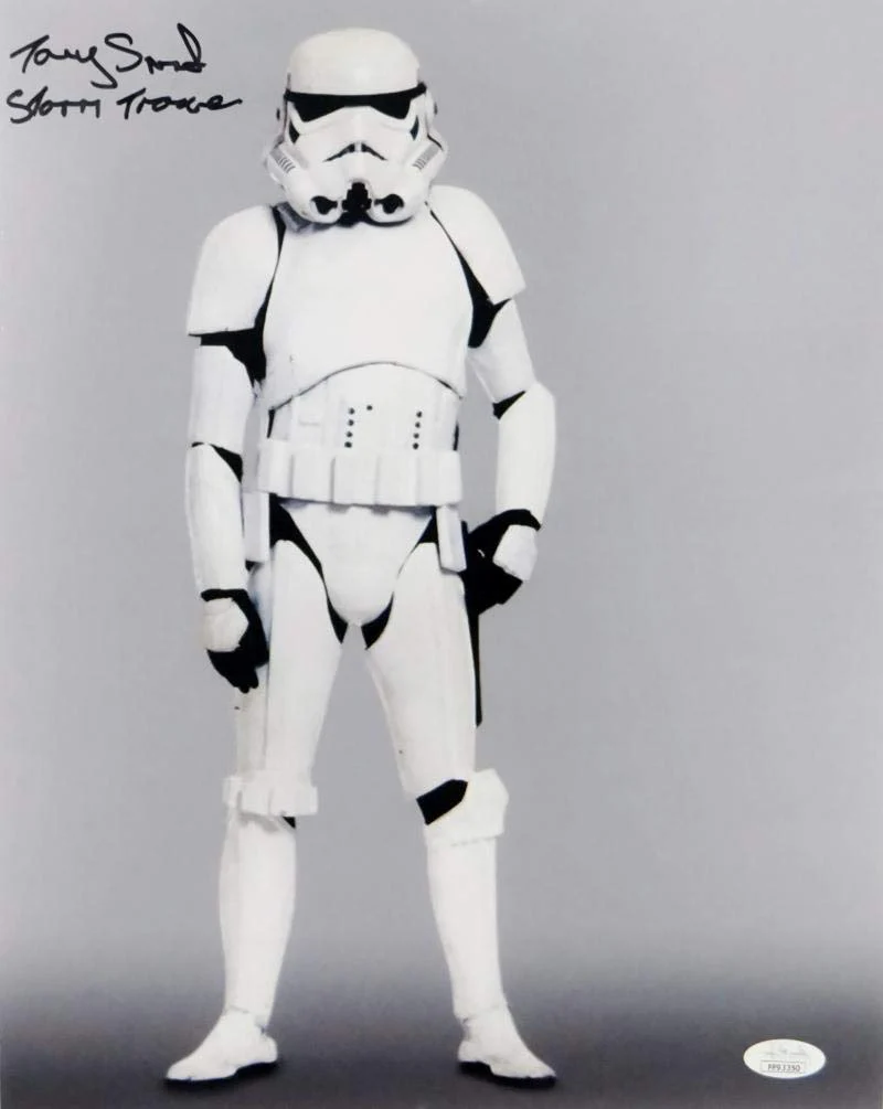 Tony Smart Autographed Full Body 11x14 Photo w/ Stormtrooper - JSA Auth *Black - Image 4