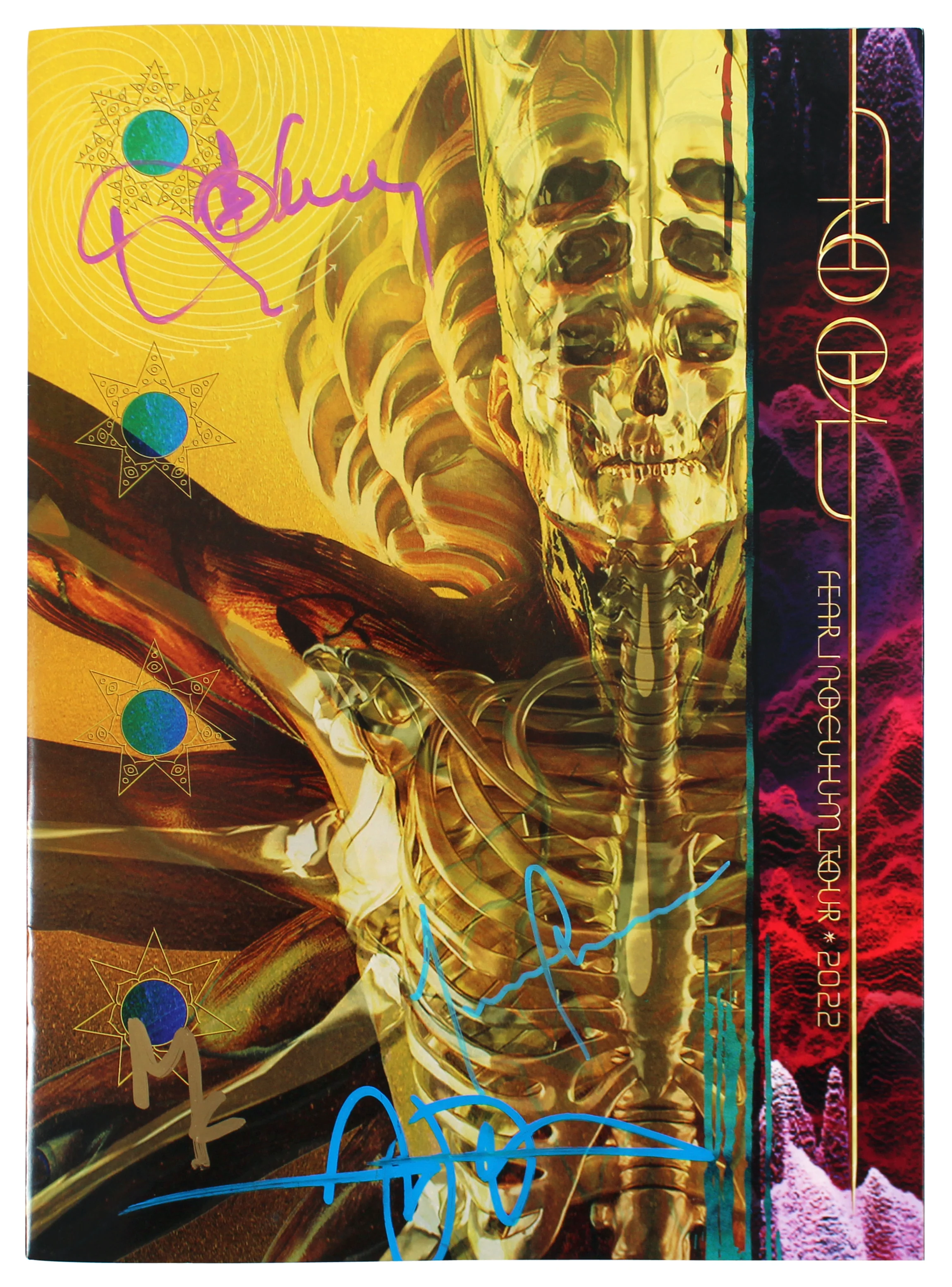 Tool (4) Keenan, Jones, Carey & Chancellor Signed Fear Inoculum Tour Program BAS - Image 2