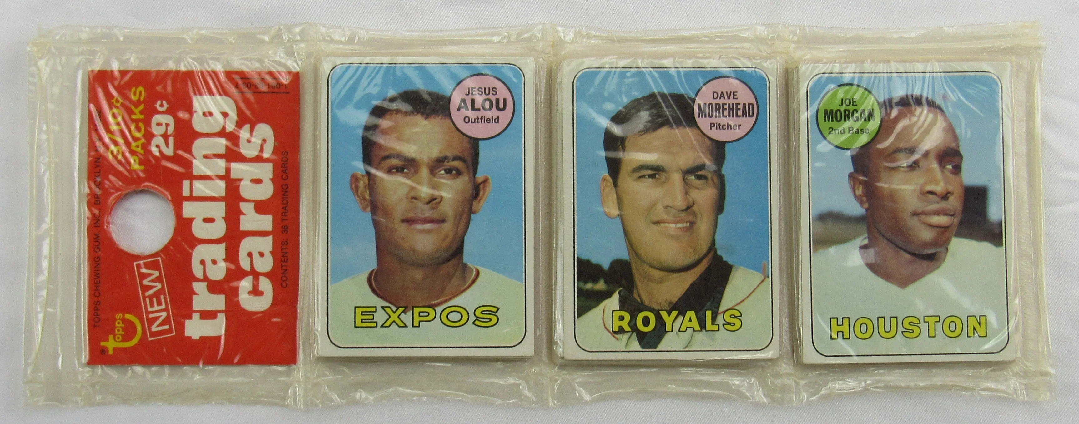 1969 Topps Baseball Card Rack Pack - Joe Morgan on Top - Read Notes - Image 3