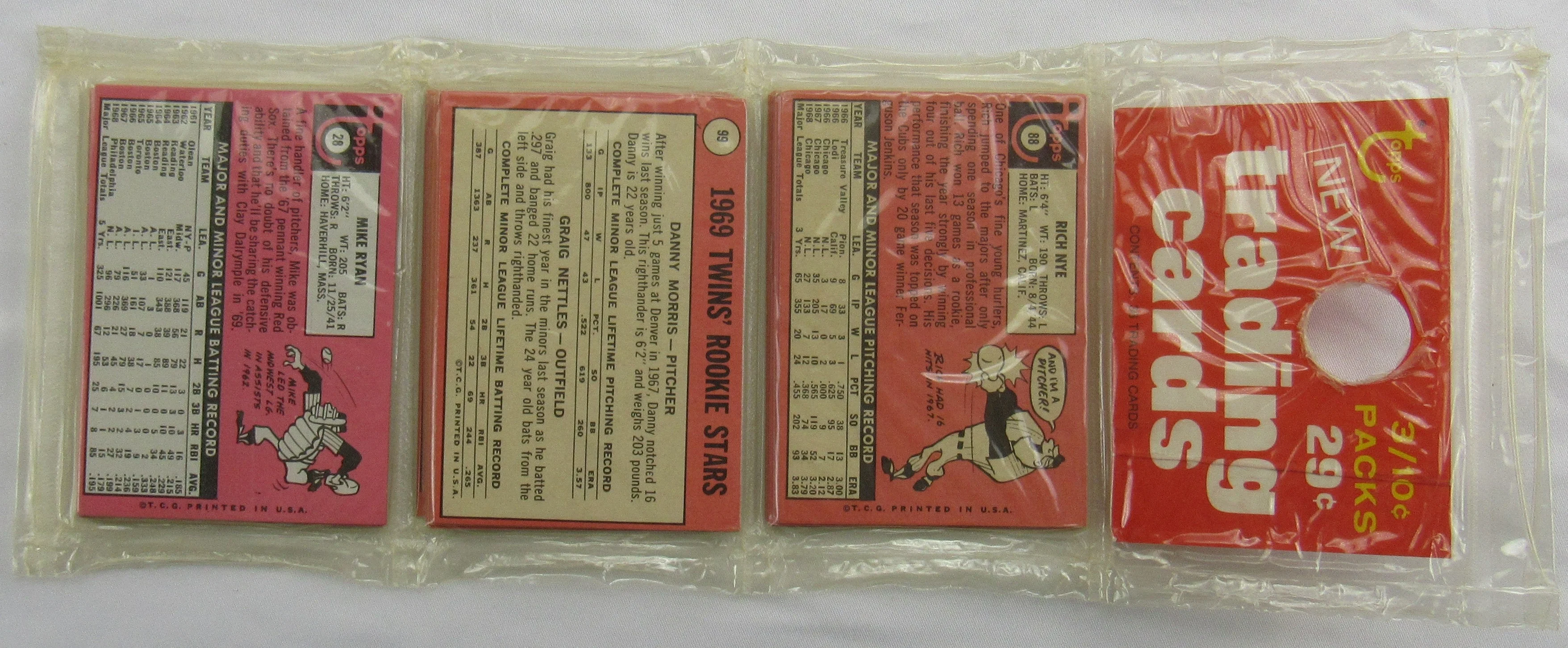 1969 Topps Baseball Card Rack Pack - Joe Morgan on Top - Read Notes - Image 4