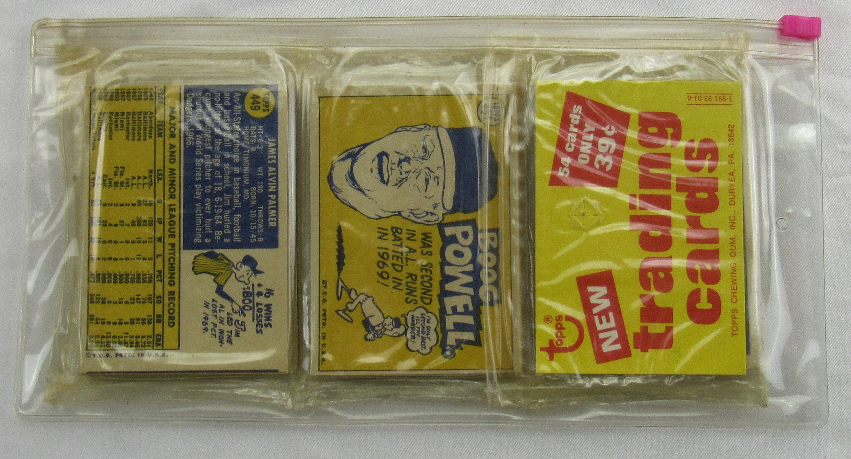 1970 Topps Baseball Card Rack Pack - Reggie Jackson AS / Jim Palmer - Read Notes - Image 2