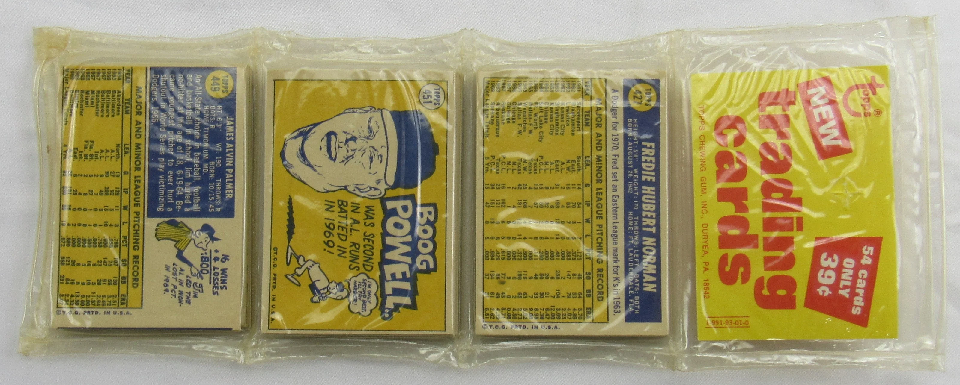1970 Topps Baseball Card Rack Pack - Reggie Jackson AS / Jim Palmer - Read Notes - Image 4
