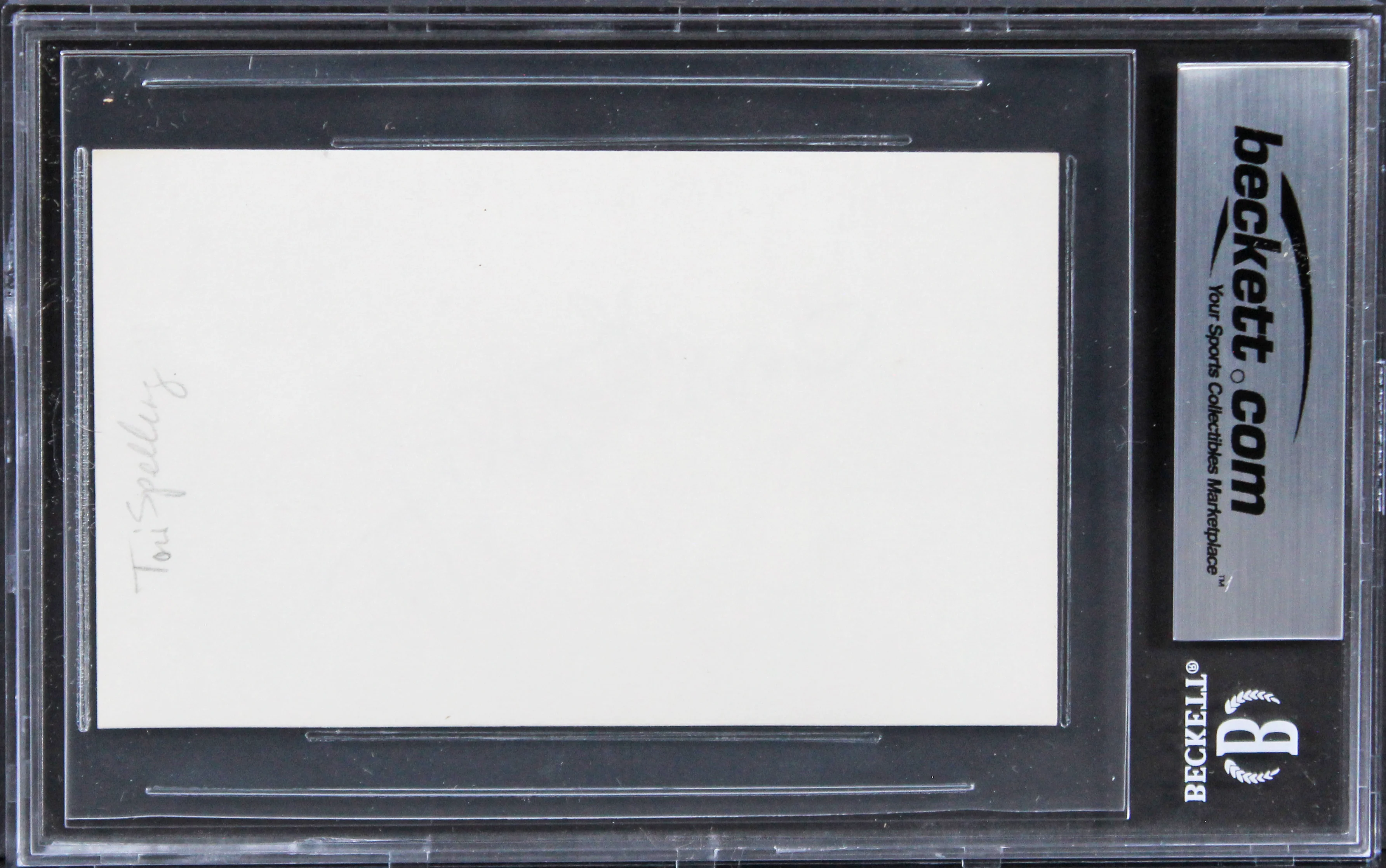 Tori Spelling Beverly Hills, 90210 "Hearts" Signed 3x5 Index Card BAS Slabbed 2 - Image 3